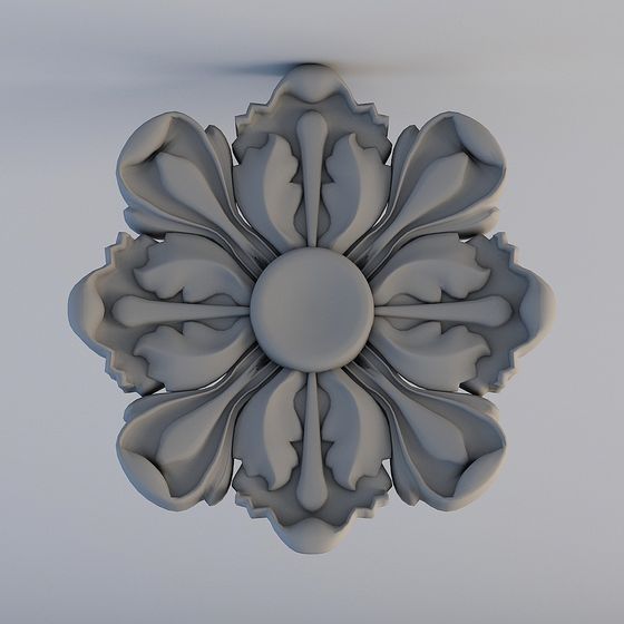 Elegant Low-Poly Flower 3D Model