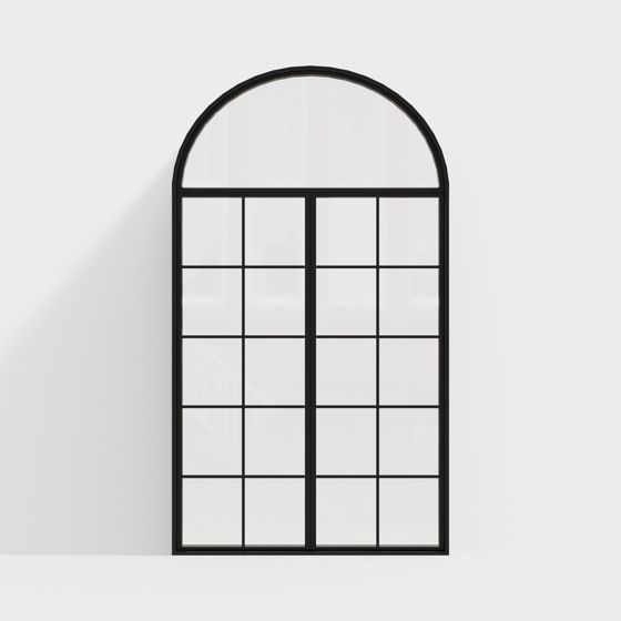 Stylish Arched Window 3D model for Modern Design