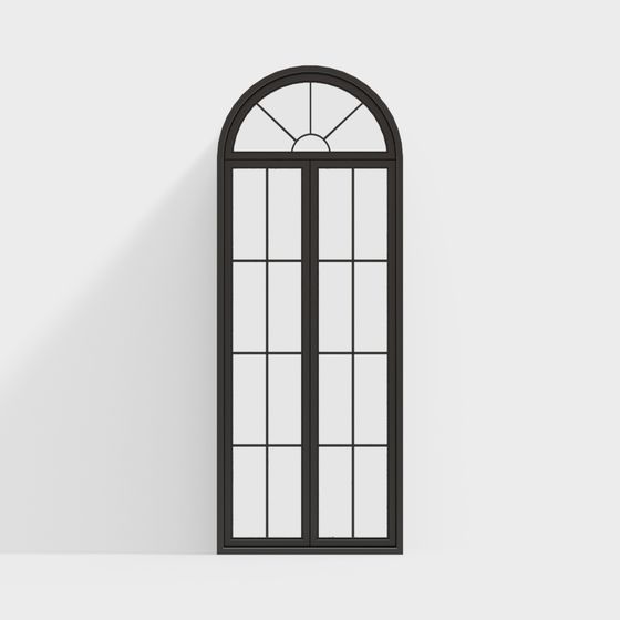 Elegant Arched Window 3D model
