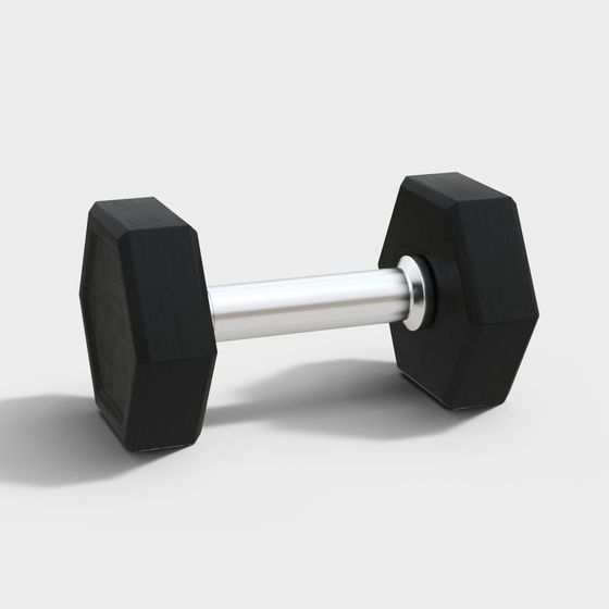 Stylish Low-Poly Dumbbell 3D model