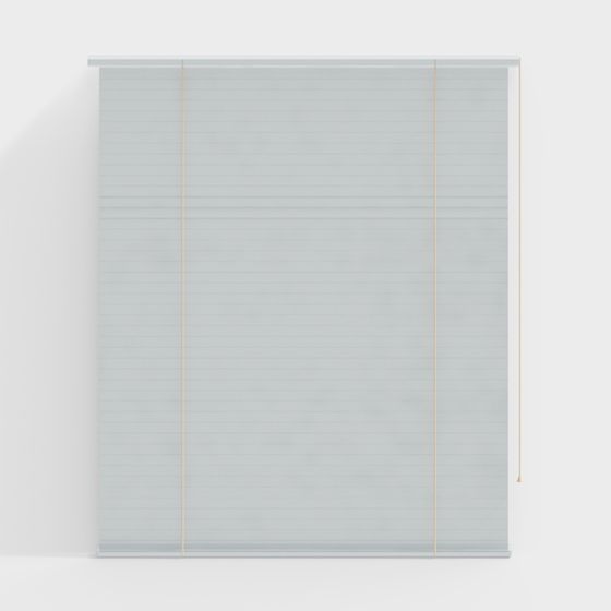 Elegant Louvered Window Shutter 3D Model