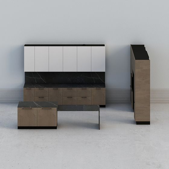 Urban Living Room Furniture Set 3D model