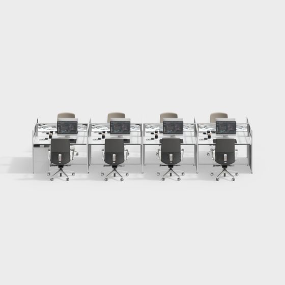 Open Workspace 3D model for Modern Offices