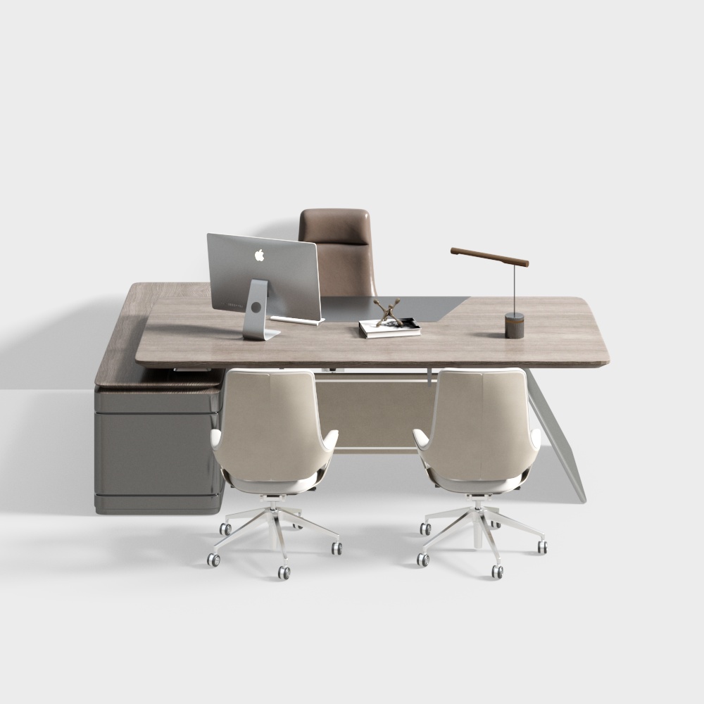 Modern office space desk and chair combination