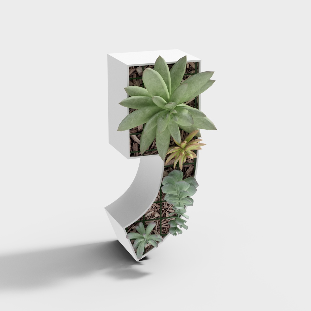 3D text , plant