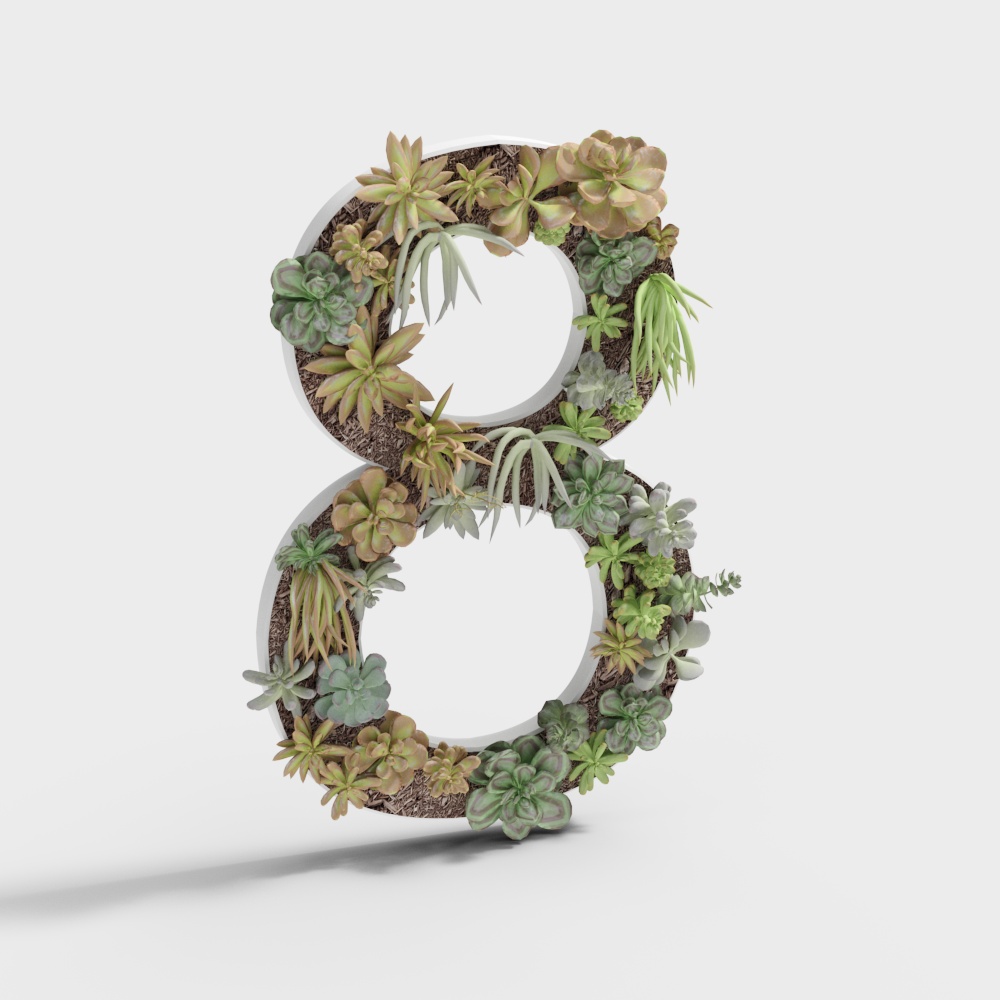 3D text 8 plant
