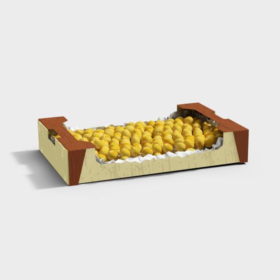 Realistic Fruit Box 3D model