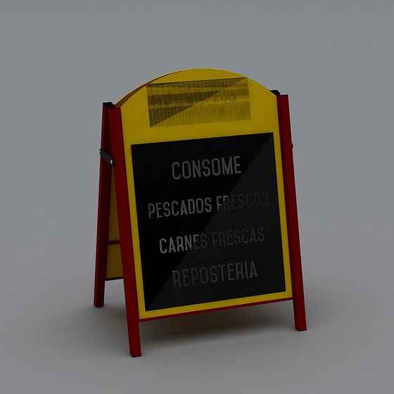 Vibrant Street Sign 3D model for Urban Design