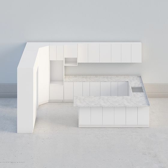 Modern Urban Corner Cabinet 3D model