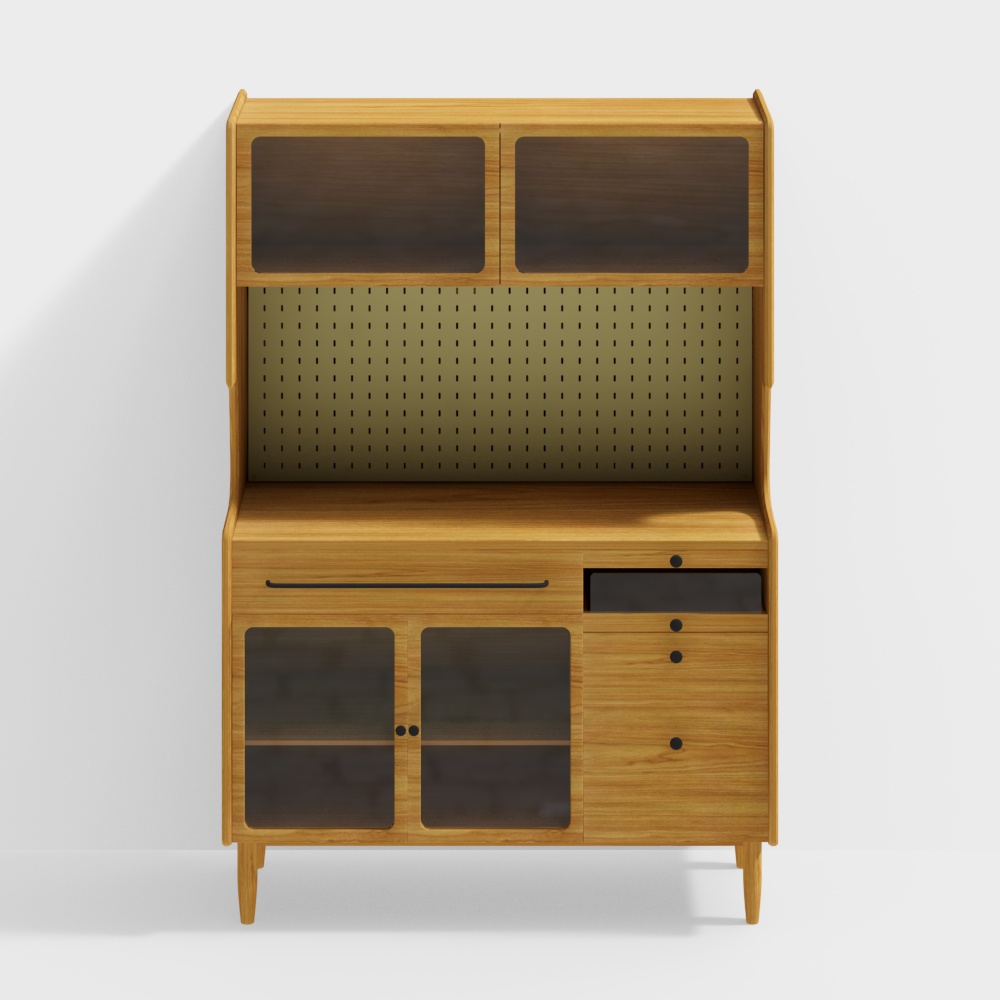 Two black wood made sideboard