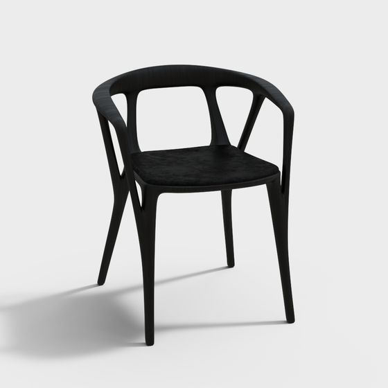 Elegant Low-Polygon Chair 3D model