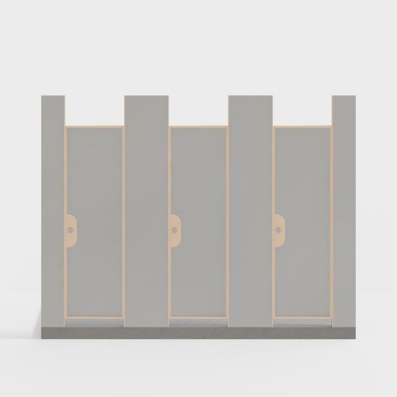 Modern Minimal Low-Poly Room Divider 3D model