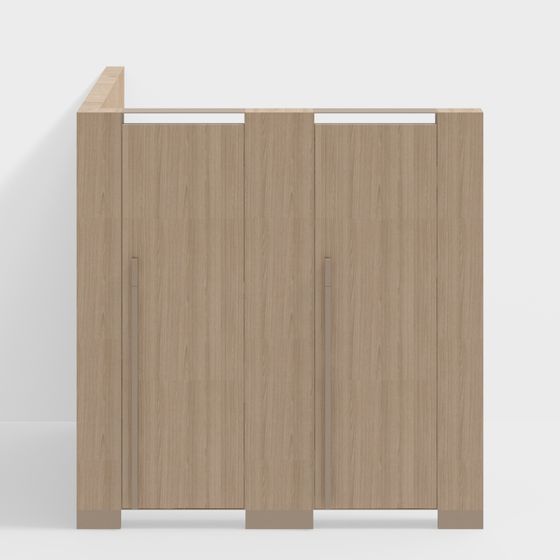 Elegant Wood Partition 3D Model