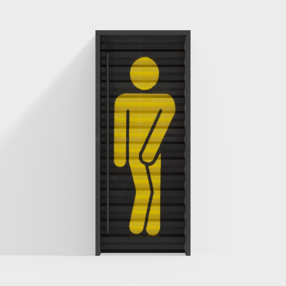 Puerta de baño de hombres para baño Loft industrial