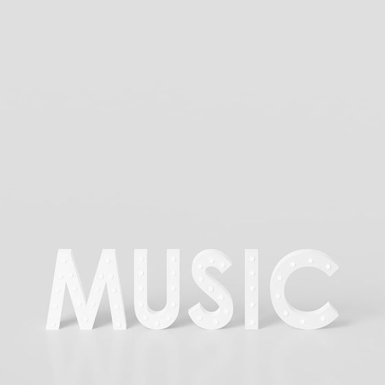 Stylish Low-Poly MUSIC 3D Model