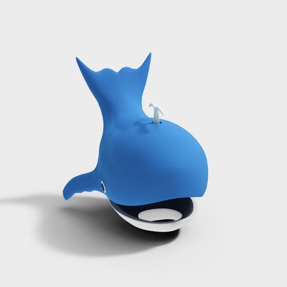 Whimsical Whale 3D model for Creative Spaces