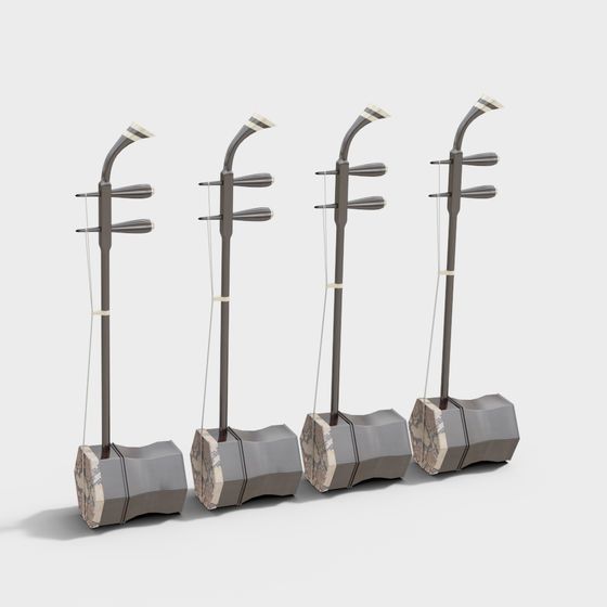 Stunning Low-Poly Guqin 3D model