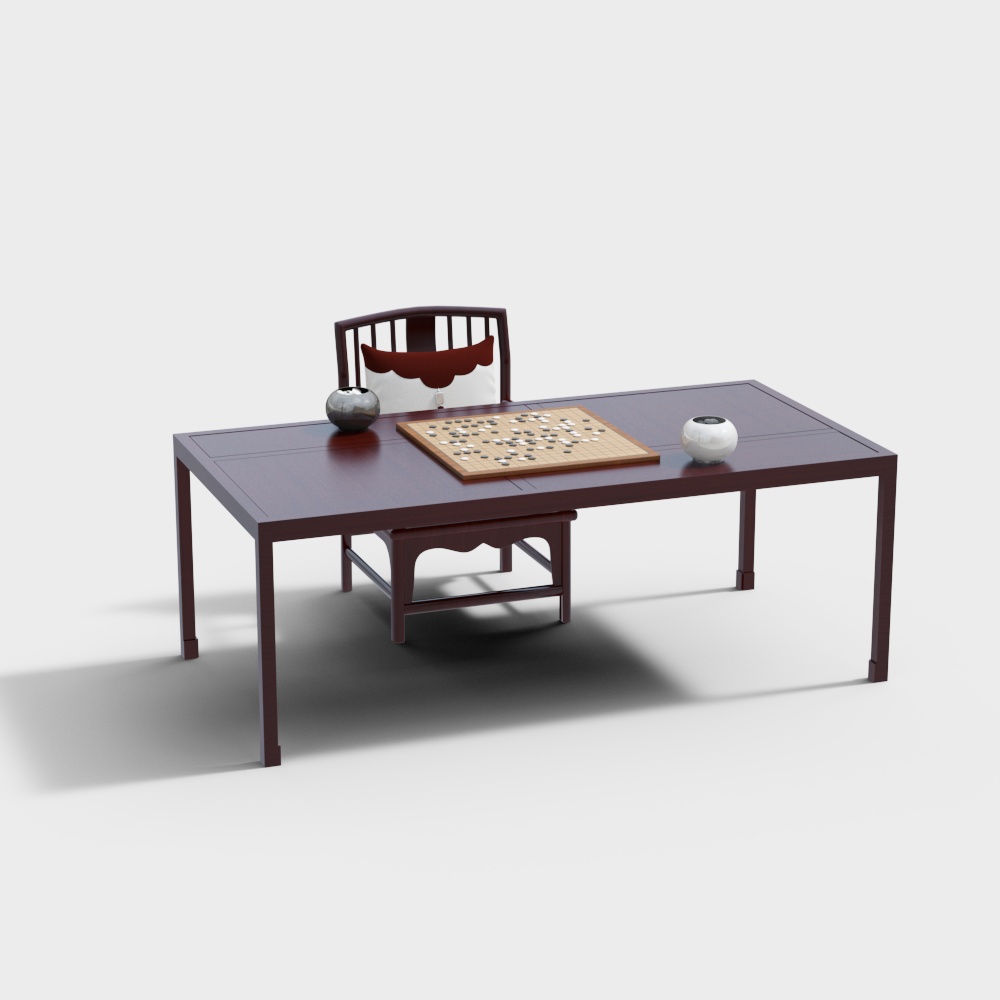 New Chinese style Go classroom desk and chair combination