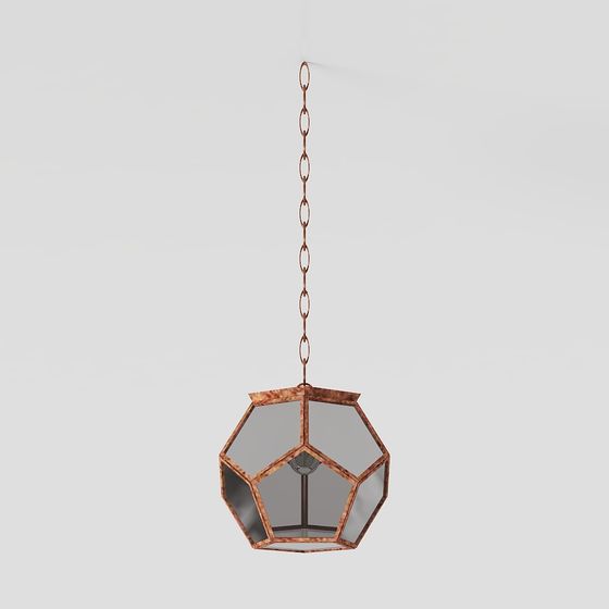 Geometric Low-Poly Pendant Light 3D model