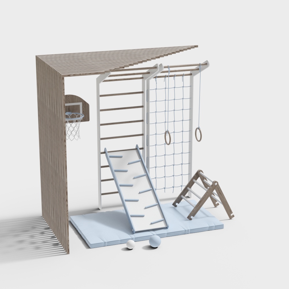 Modern kindergarten play equipment