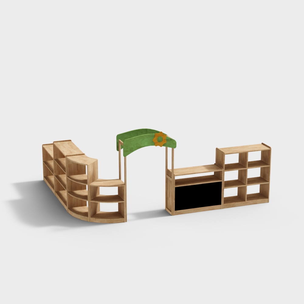 Modern kindergarten storage cabinet