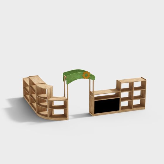 Fairy Tale Bookshelf 3D model