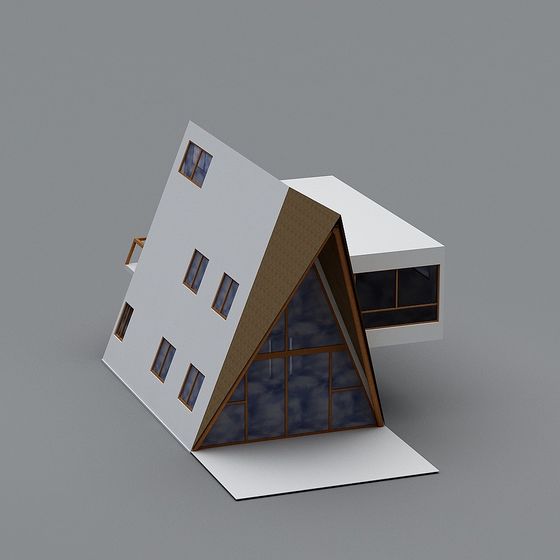 Unique Low Poly Architectural 3D Model