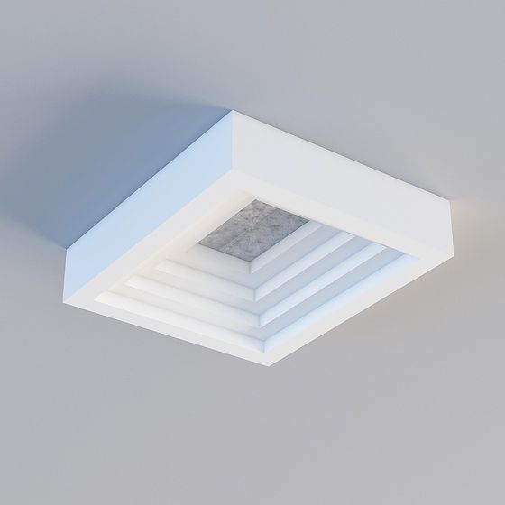 Minimalist Ceiling Light 3D model for Interior Designs