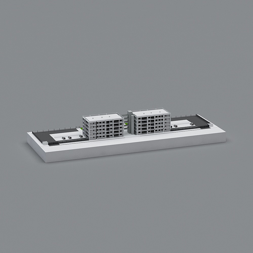 Urban Horizon 3D Model for Modern City Architecture