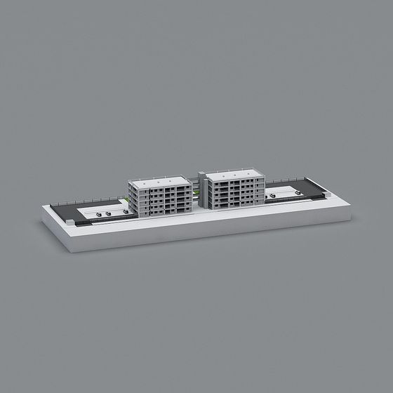 Urban Horizon 3D Model for Modern City Architecture