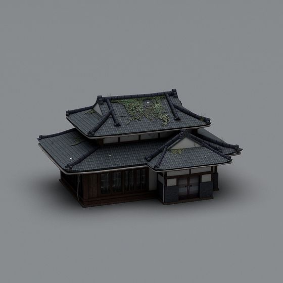 Elegant Japanese Cottage 3D model