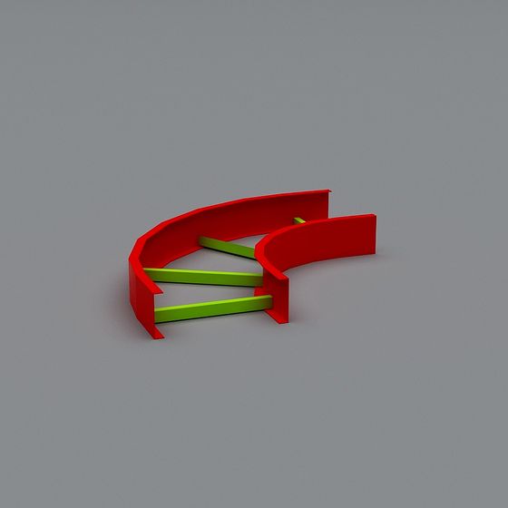 Curved Staircase 3D model