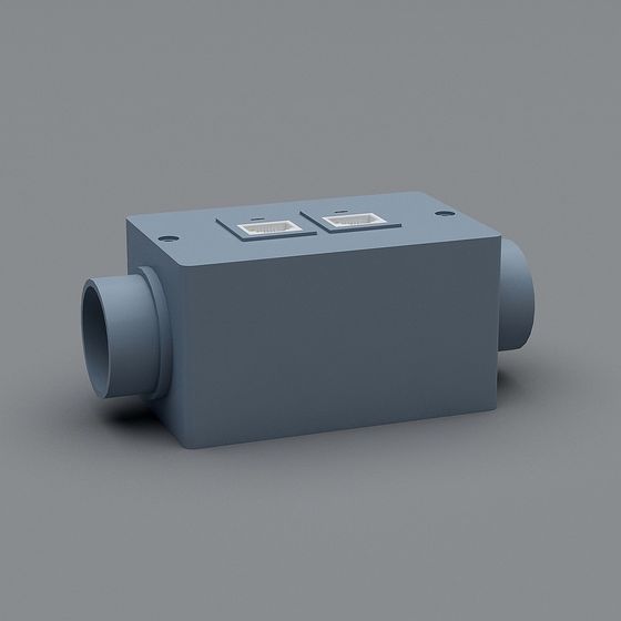 Industrial Ventilation Duct Low-Poly 3D Model