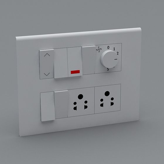 Modern Minimalist Switch Panel 3D model