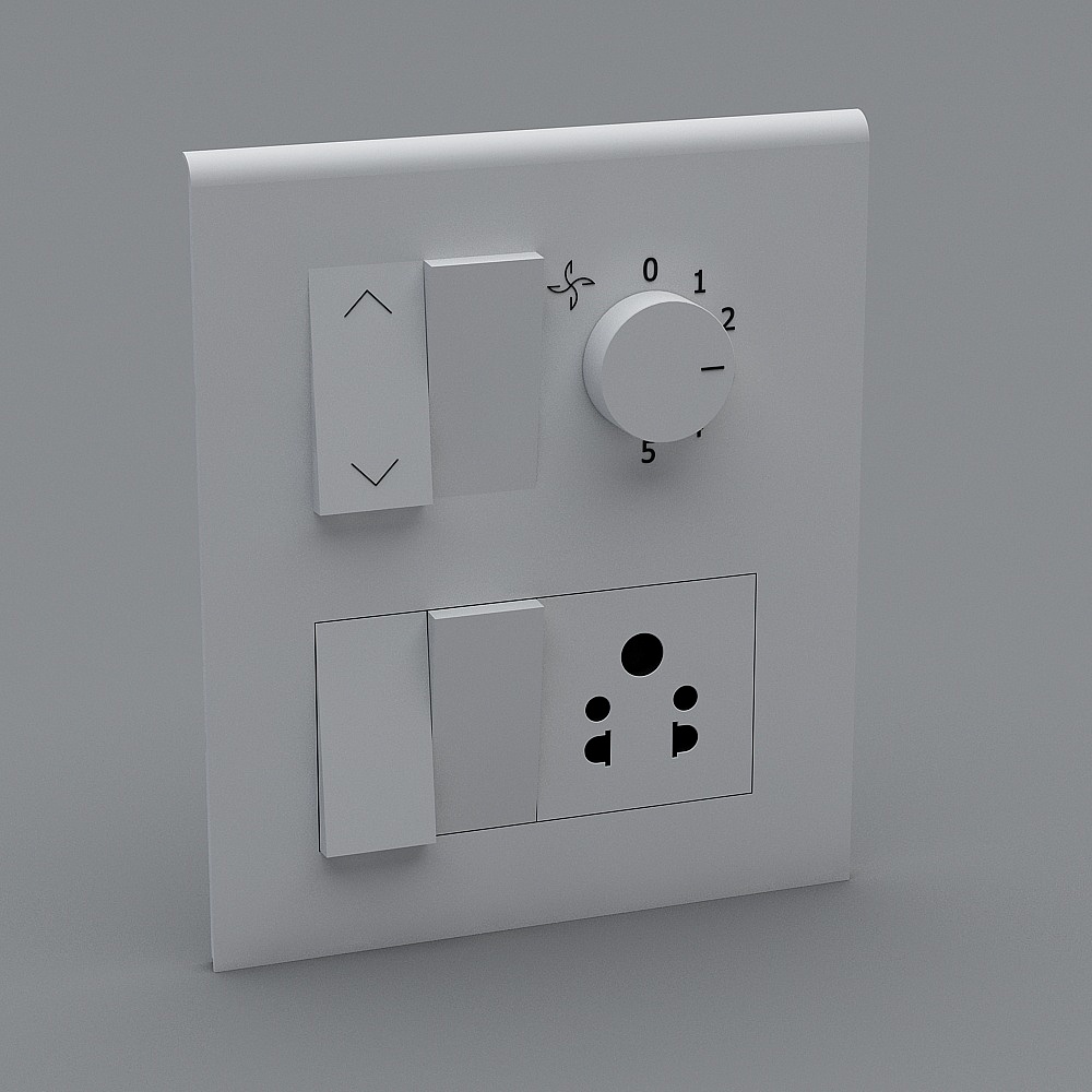 Minimalist Wall Outlet 3D model