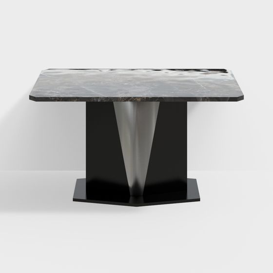 Minimalist Marble Dining Table 3D model