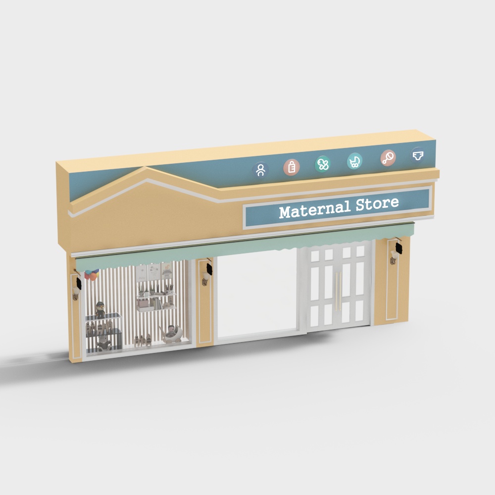 Maternal Store Low-Poly 3D Model