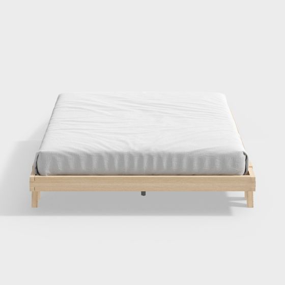 Modern Minimalist Bed Frame 3D model