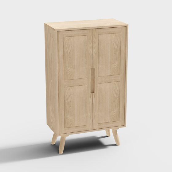 Scandinavian Style Storage Cabinet 3D model