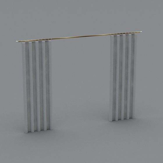 Elegant 3D Curtain Model for Modern Interiors
