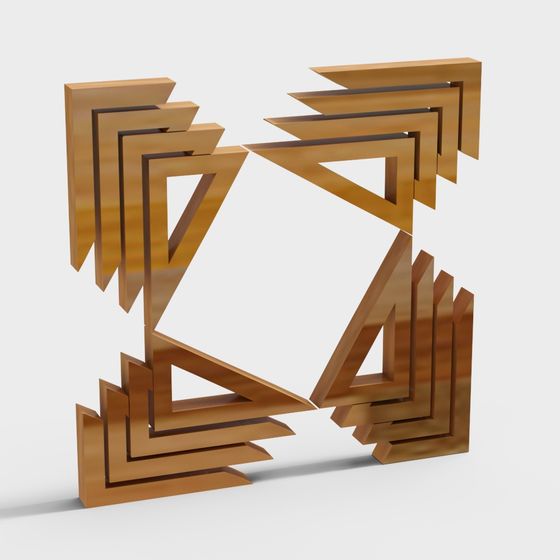 Abstract Geometric Sculpture 3D model