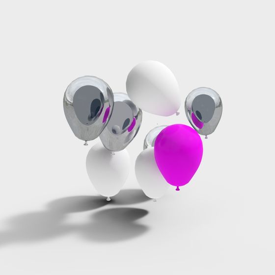 Whimsical Balloons 3D model