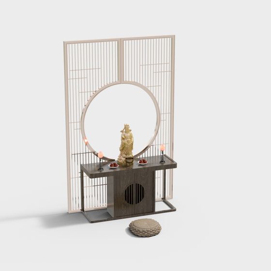 Oriental Zen Screen 3D model