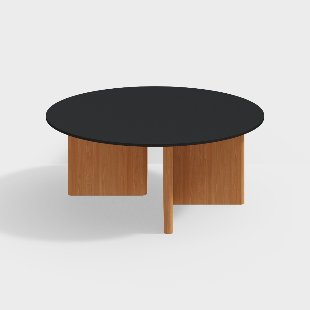 Sleek Low-Poly Coffee Table 3D model