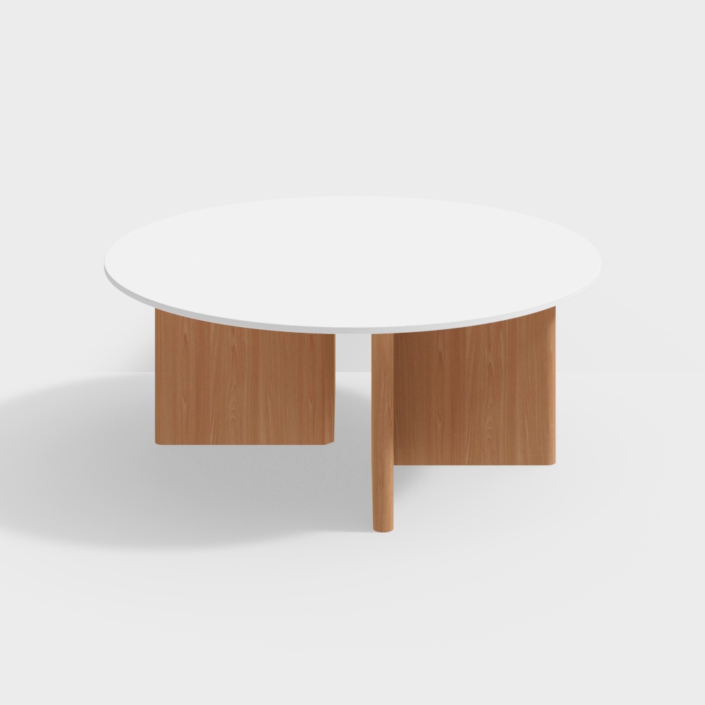 Stylish Low-Poly Round Table 3D model