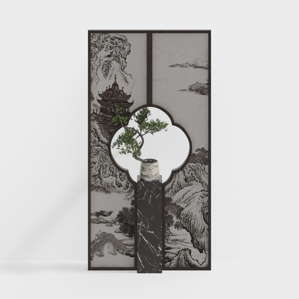 Schermo Divisorio in Stile Cinese Nuovo