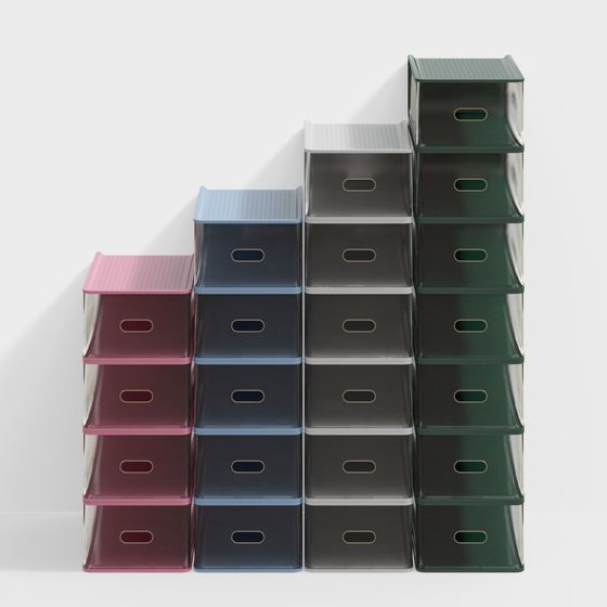 Colorful Stacking Storage Box 3D model