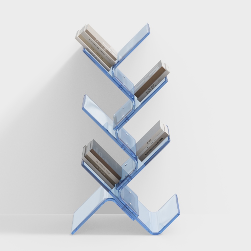 Futuristic Minimalist Low Polygon 3D Model – Nordic Design