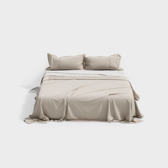 Wabi-sabi double bed without backrest