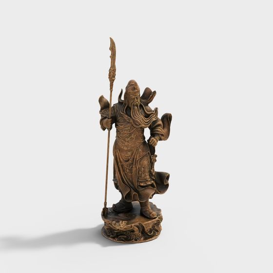 Legendary Warrior Guan Yu 3D model